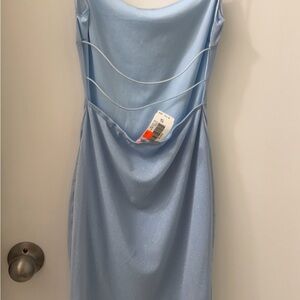 Elegant Light Blue Sparkle Dress